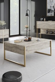 Кафе маса Luxe, цвят Травертин Златен