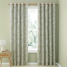 Зелени пердета в комплект от 2 бр. 168x229 cm Sorrel Leaves – Catherine Lansfield