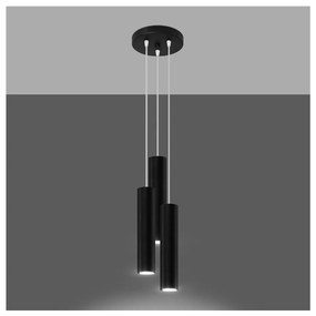 Черна висяща лампа ø 6 cm Castro - Nice Lamps