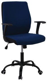 Офис стол ΕΟ524.2M син цвят с черни крака