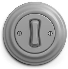 Kliklap - Ретро еднополюсен ключ с рамка №1 сив