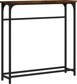 834137 vidaXL Конзолна маса, опушен дъб, 75x19,5x75 см, инженерно дърво