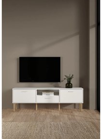 Бяла маса за телевизор 177x57 cm Media - Tvilum