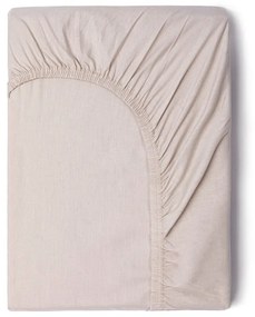 Бежов памучен ластичен чаршаф , 140 x 200 cm - Good Morning