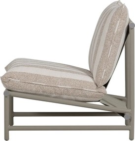 Бежов градински стол метален/подплатен Elvo – WOOOD