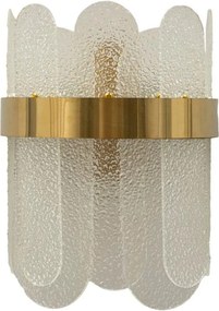 Стъклена стенна лампа в златист цвят Gris – Mauro Ferretti