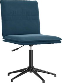 4101277 vidaXL Трапезен стол, син, кадифе