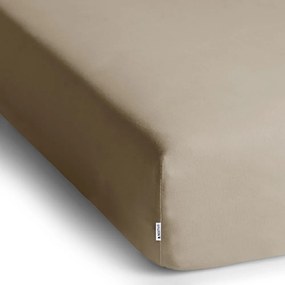 Светлокафяв еластичен чаршаф от джърси 240x220 cm Amber – Restilo