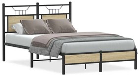 4106942 vidaXL Рамка за легло без матрак сонома дъб 120x200 см инженерно дърво