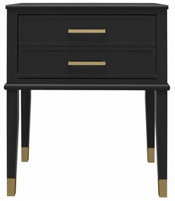 Черно нощно шкафче Westerleigh – CosmoLiving by Cosmopolitan