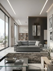 Диван "Fenia" Триместен-230ш 90д см.-Светло сиво