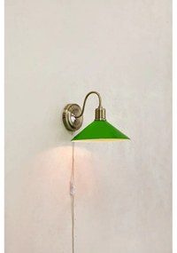 Стенна лампа в зелен и месингов цвят Vela – Markslöjd