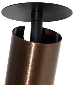 Комплект от 6 модерни вградени спота тъмен бронз GU10 50mm - Chels