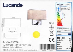 Lucande - LED стенна лампа VIRVE LED/13,4W/230V + LED/3,4W/230V