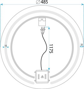 Огледало LED 50cm Modern