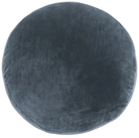 Тъмносиня декоративна възглавница от микрофибър Marshmallow, ø 40 cm - Tiseco Home Studio