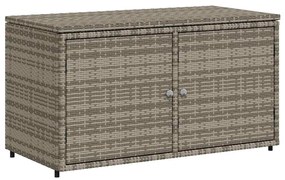 365569 vidaXL Градински шкаф за съхранение, сив, 110x55x60,5 см, полиратан