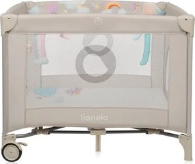 Lionelo - Бебешки манеж MILLE PLUS, сив/беж