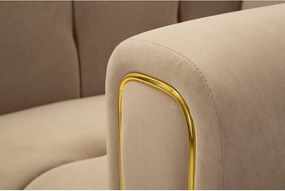 Кафяво-сиво кадифено кресло Alma – Mauro Ferretti