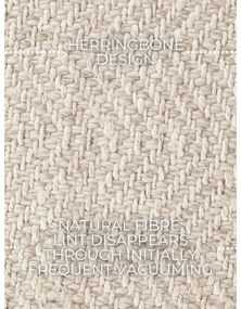 Ръчно изработена пътека със смес от вълна в цвят слонова кост 80x200 cm Majoli – Elle Decoration