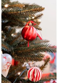 Комплект от 3 коледни украшения от бяло стъкло във формата на сърце Ego Decor - Ego Dekor