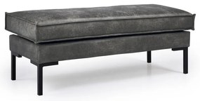 Тъмносива табуретка за крака от изкуствена кожа Rate - Scandic