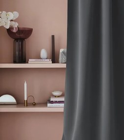 Тъмно сиво единично перде 140x260 cm