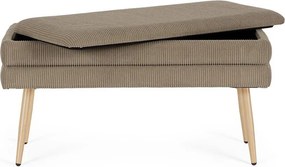 Кафяво-сива подплатена пейка Olga – Bizzotto