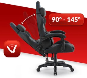 Ергономичен геймърски стол от плат HC-1014 Син