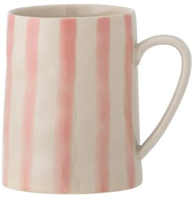 Глинена чаша в бяло и розово 440 ml Begonia – Bloomingville