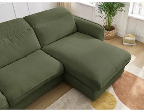 Зелен разтегателен ъглов диван (променлив) Achille – Bobochic Paris