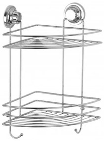 Етажерка за баня Metalife VKB-728, 2 нива,22x35.5 см, Хром