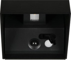 LED стенно външно осветително тяло с USB със сензор за движение (височина 10 cm) Genie – Trio