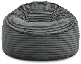 Тъмносив пуф от рипсено кадифе Socrate – Bobochic Paris