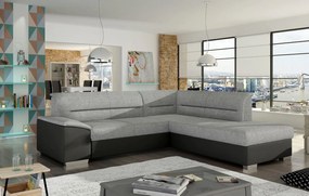 Ъгъл диван Versus-Gray - Black-Right