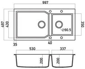 Измийте Sanitec 98 2B-White