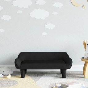 3196353 vidaXL Детски диван, черно, 70x40x24 см, кадифе