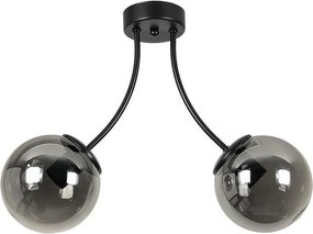 Плафон РИО, черен/сив, 2xE27