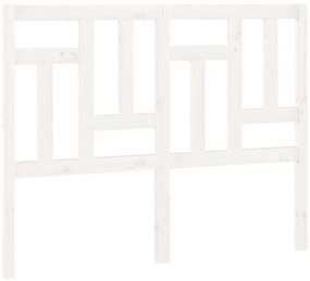 818971 vidaXL Горна табла за легло, бяла, 145,5x4x100 см, бор масив