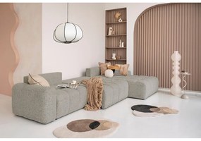 Светлокафяв разтегателен модулен ъглов диван с място за съхранение (десен ъгъл) Lulu – Miuform