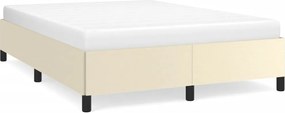 347247 vidaXL Рамка за легло кремава 140x190 см изкуствена кожа