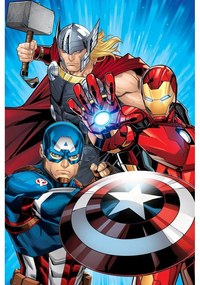 Детско одеяло от микроплюш 100x150 cm Avengers Heroes - Jerry Fabrics