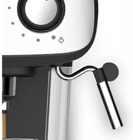 Еспресо машина ZEPHYR ZP 1171 J, 850W, 15 бара, 1.5 литра, Крема диск, Разпенване, Инокс/черен