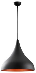 Черно висящо осветително тяло с метален абажур ø 41 cm Berceste – Opviq lights