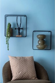 Черни стоманени стенни рафтове в комплект от 2 бр. 35 cm Reja – PT LIVING