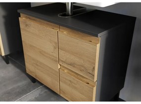 Тъмно сив шкаф под мивката от дъб 60x56 cm Salinas - Germania