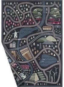 Черен двустранен детски килим , 140 x 200 cm Ülejõe - Narma