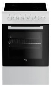 Готварска печка Beko FSM 57100 GW, 55 л, Таймер, 6 функции, Бял/черен