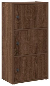 860370 vidaXL Библиотека, кафяв дъб, 40x24x77 см, инженерно дърво