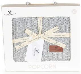 CANGAROO Плетено одеяло 80/110 см. POPCORN СИВО
